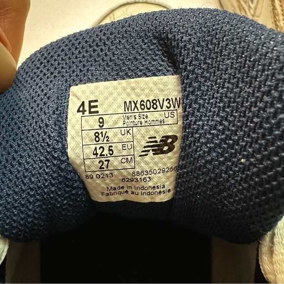 New Balance (MX608V3W) Men's 608 V3 White/ Navy Cross Trainer Shoes Size: 9 - Picture 8 of 9